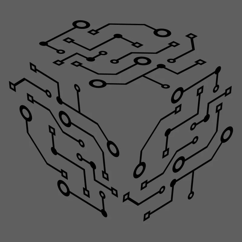 cool muster logo schaltkreis draht daten microchip