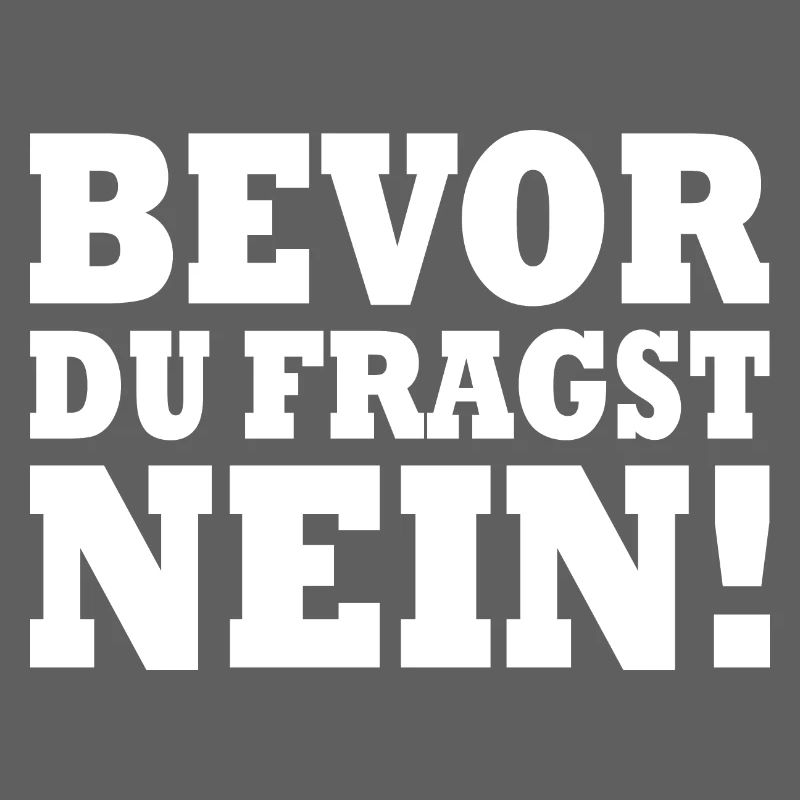 Bevor du fragst nein