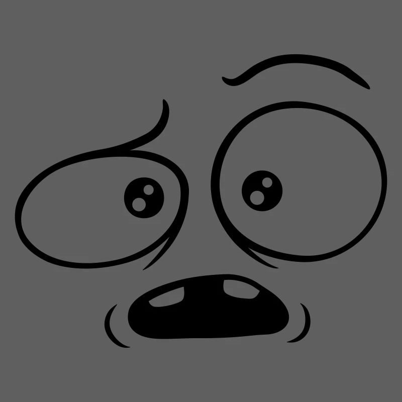 Visage comique sceptique confus