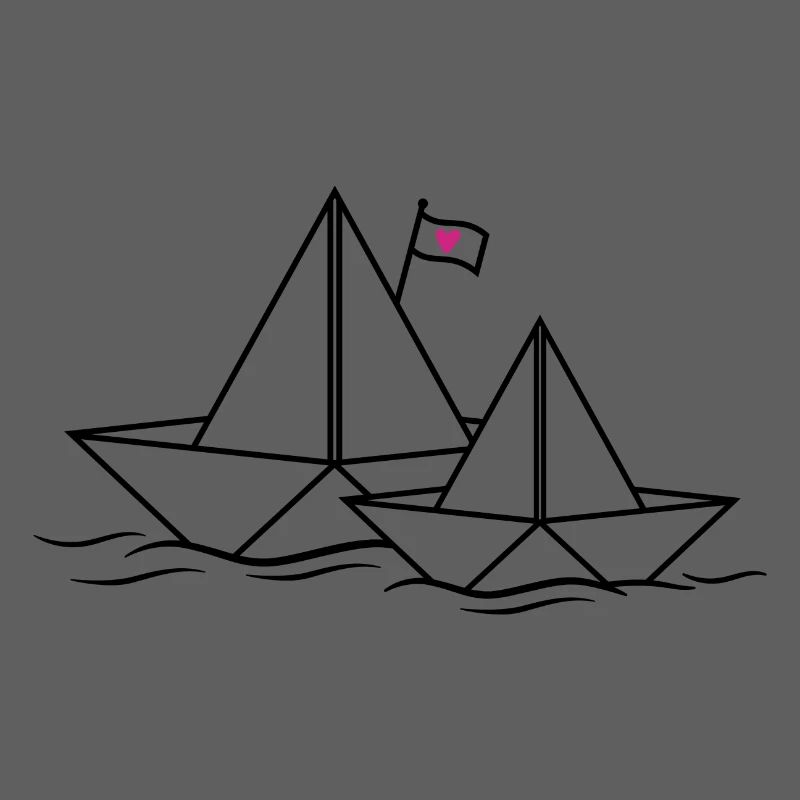 Papierboote Papierschiff Schiffe Boote Liebe Paare