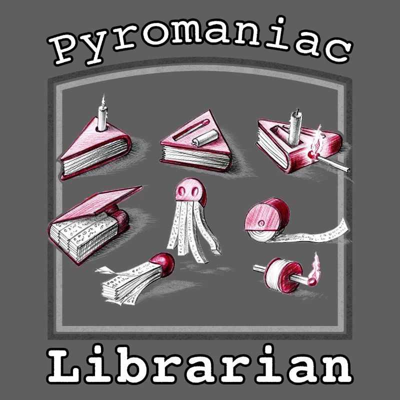 Pyromaniac Librarian Igniting Book Ideas