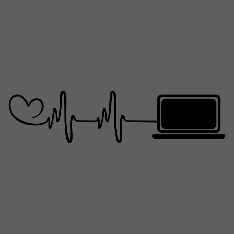 ordinateur portable coeur pulsé pc programmeur