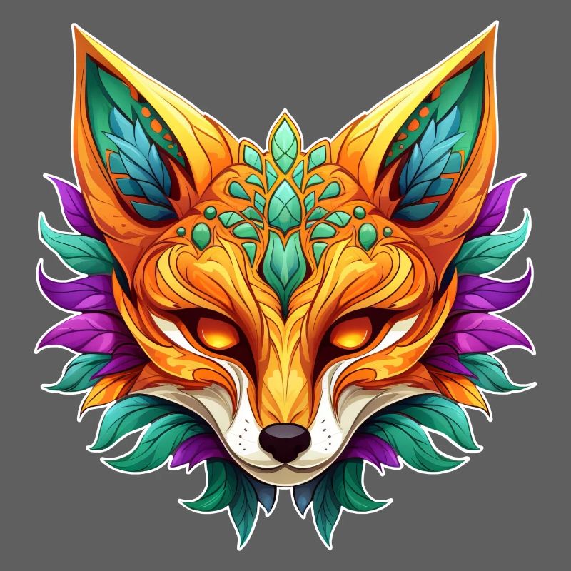 Mardi Gras Fox Portrait