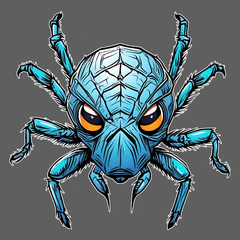 An impressive blue spider
