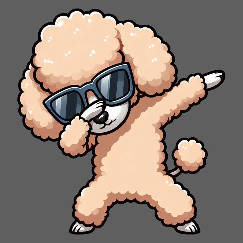 Cool Caniche Dab Pose Drôle
