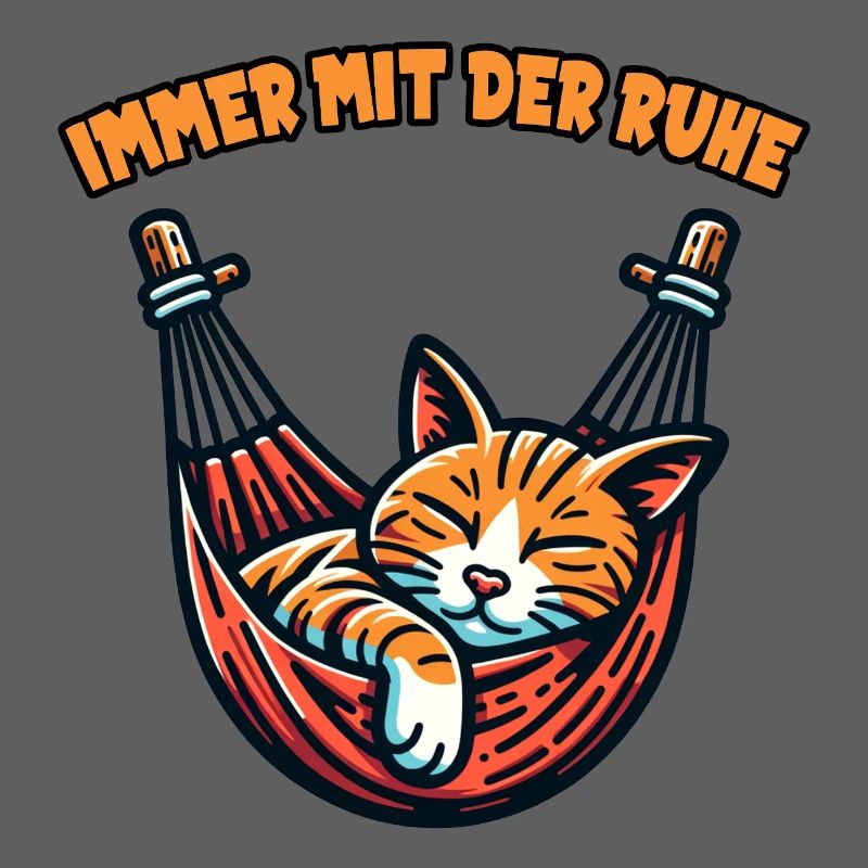 Süße Katze immer mit der Ruhe
