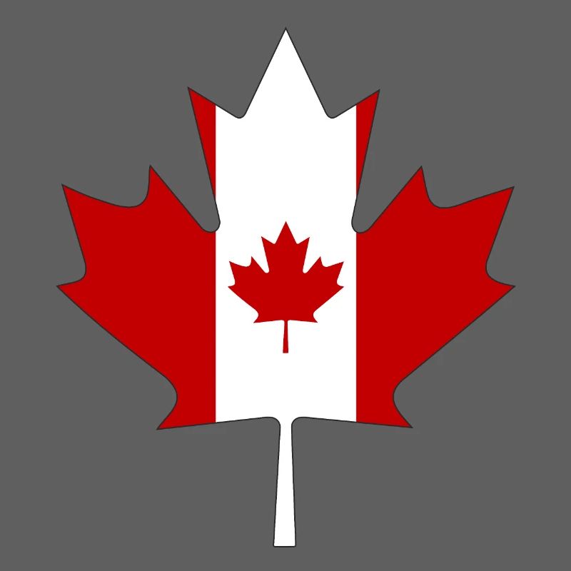Drapeau du Canada comme feuille d'érable avec cadre noir