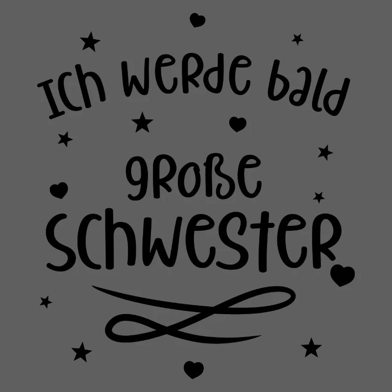 Ich werde bald große Schwester (schwarz)