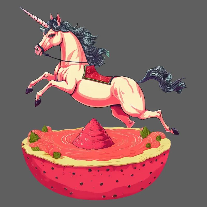 Licorne à la pastèque et fruit du dragon -