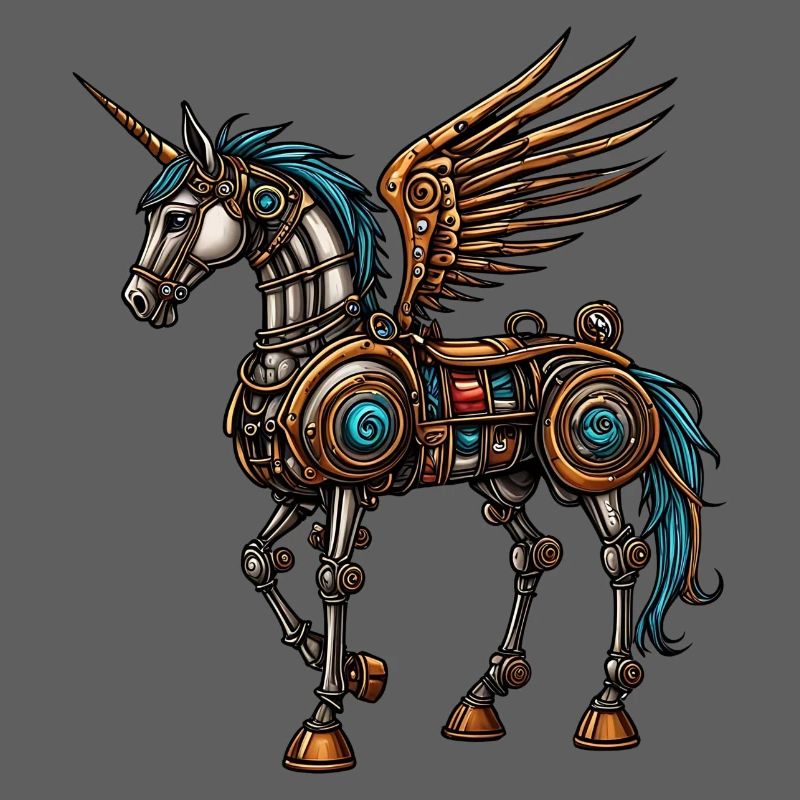 Dampf-Punk-Pferd