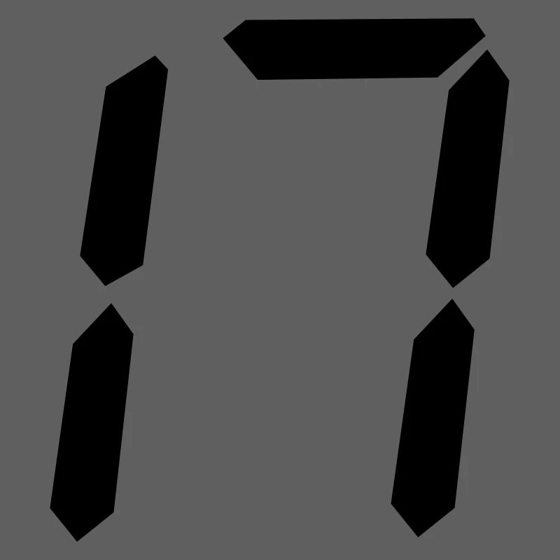 Digital number 17