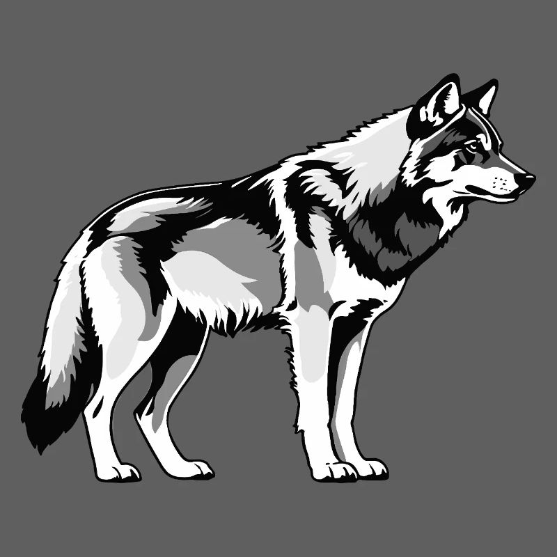 Wolf - Cute Dog Design