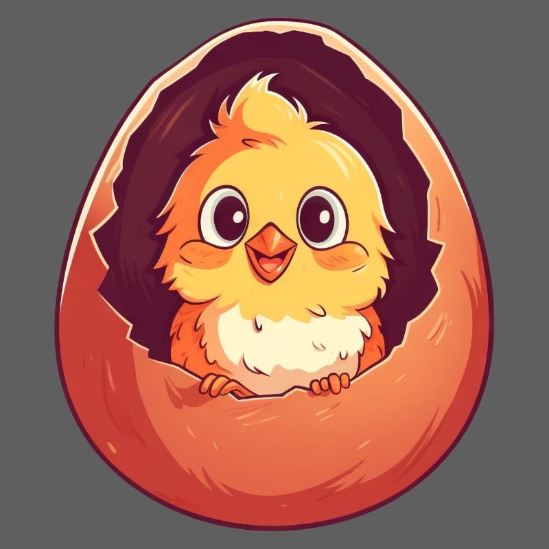 Chick in Egg - Charming Chicken Design
