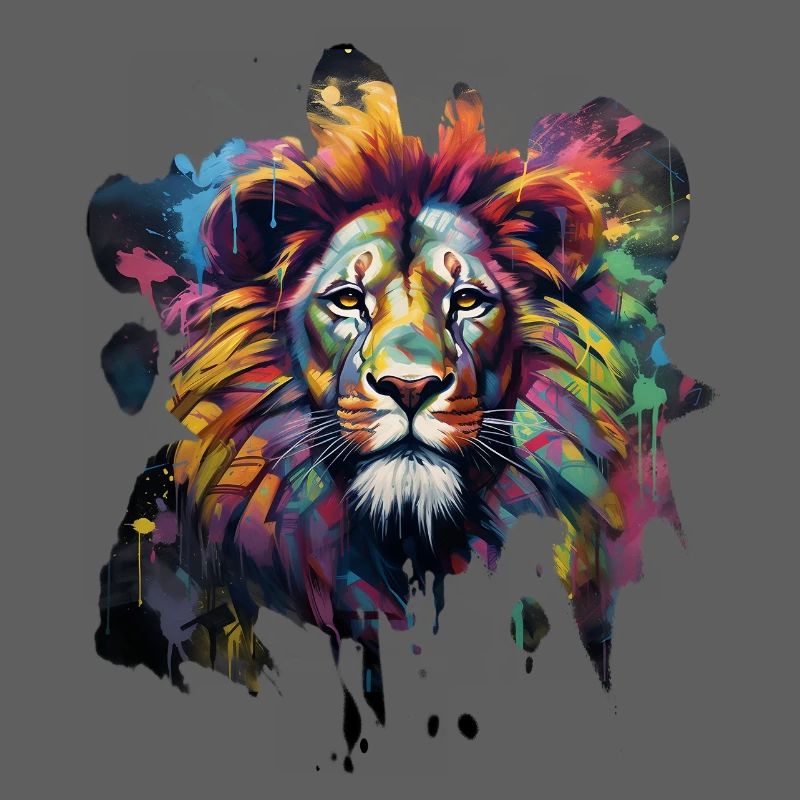 Lion de style graffiti