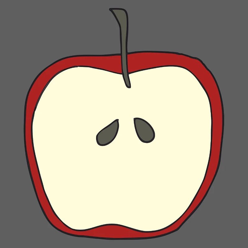 Apple sliced open