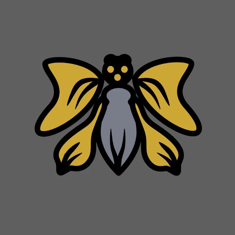 Silhouette des ailes dorées