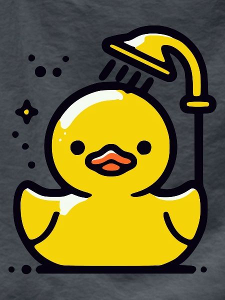 Quietschente gelbe Ente Dusche