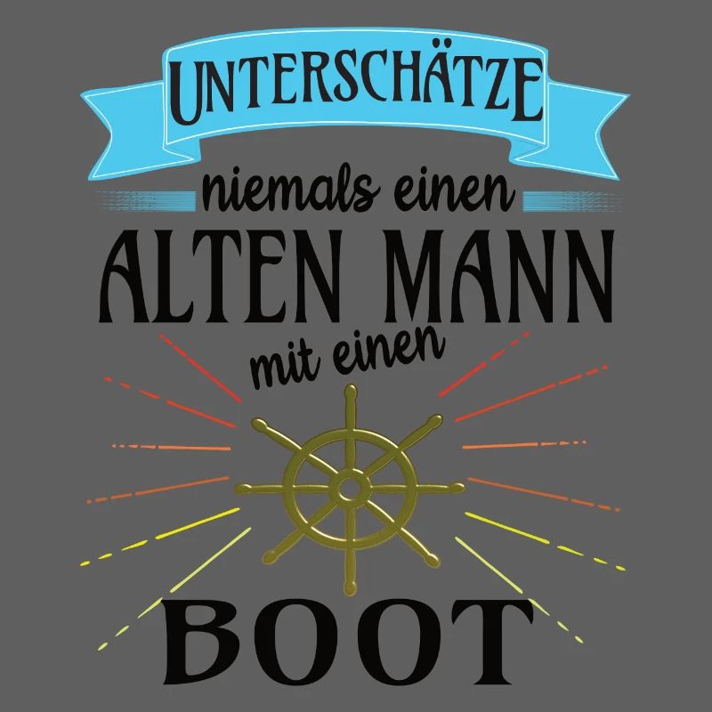 Alter Mann mit Boot