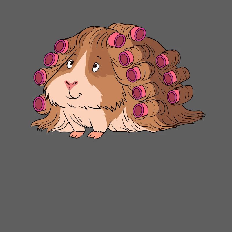 Curls de cochon d'Inde permanente cheveux longs