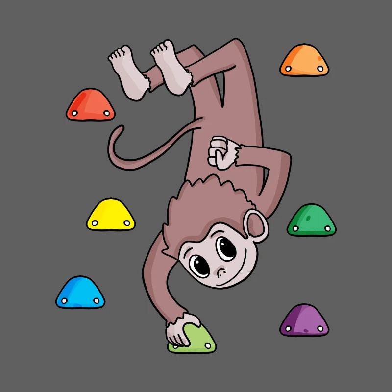 Monkey on the climbing wall - climbing - gift