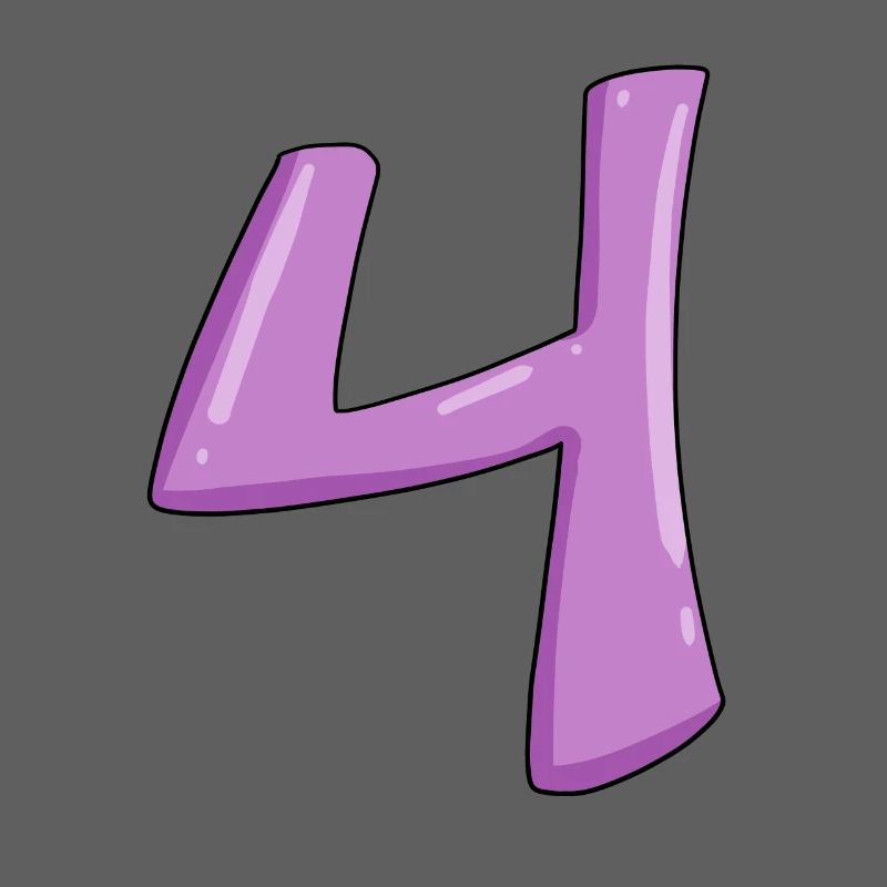 Number 4 number digit