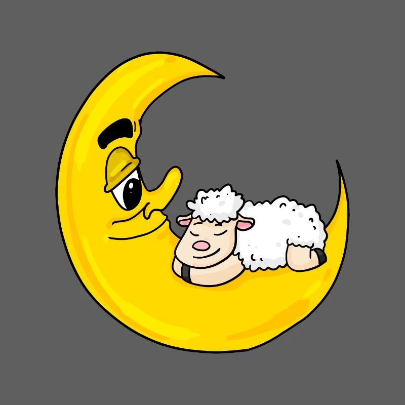 Sheep moon sleeping cute gift