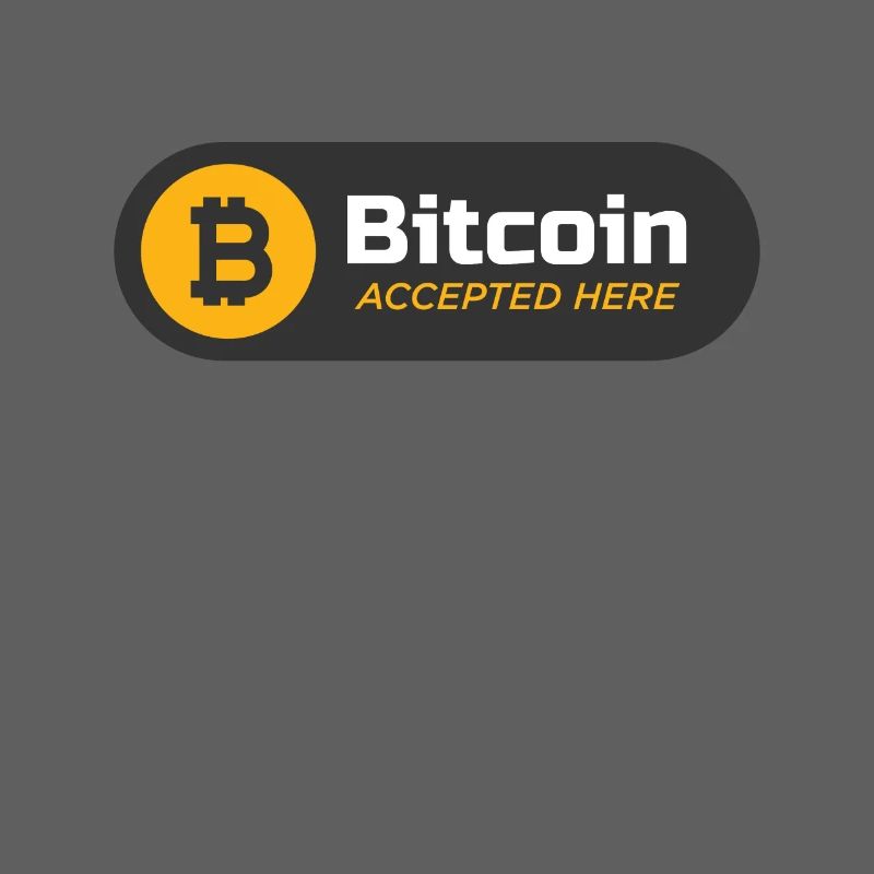 Bitcoin accepted here Bitcoin logo Crypto BTC