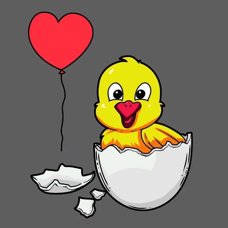 Eggshell Chick Easter Birth Baby Children Egg
