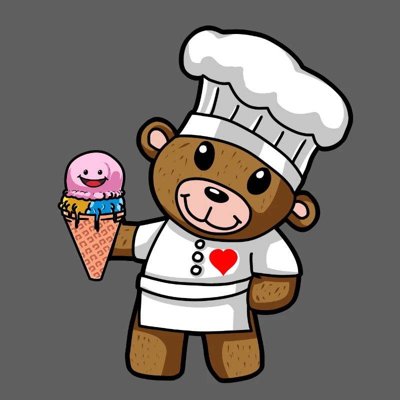 Teddy Eiscreme Konditor Süßigkeiten Eisdiele Kind