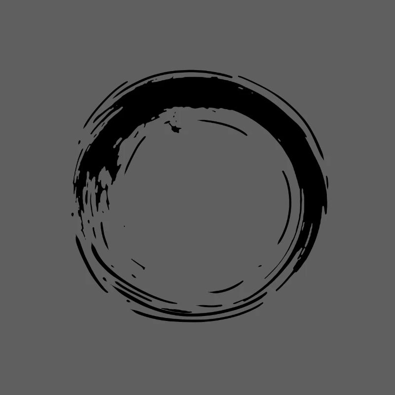 Circle Black - Circle Brush Effect Black