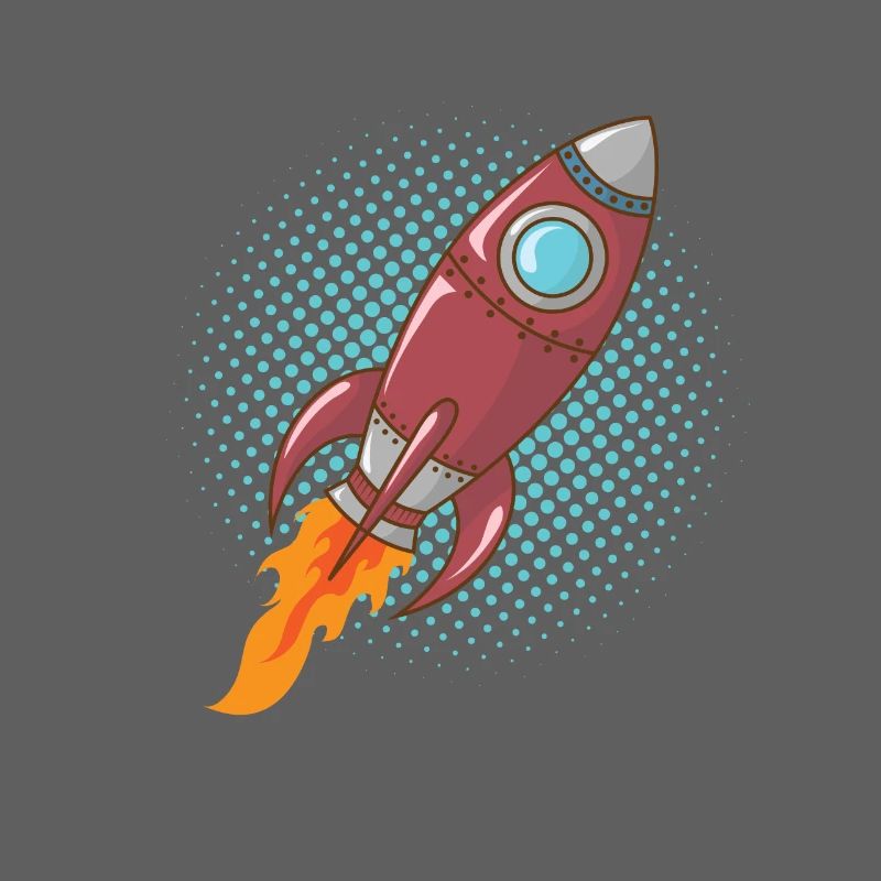 Comic Rocket Spaceship Spacecraft Missile