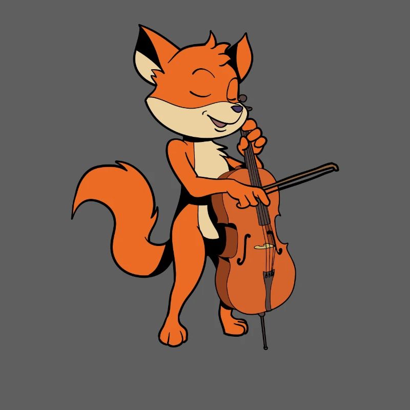 Comic Fuchs plays cello