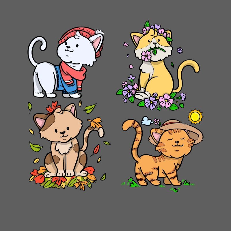 Chaque saison est une saison de chat Saisons Chats