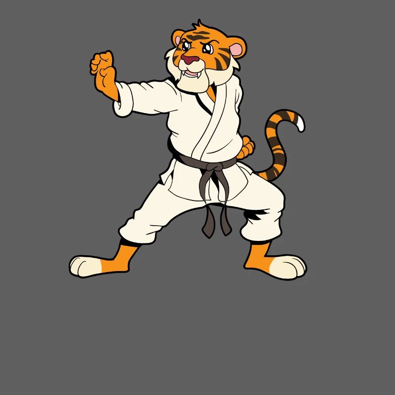 Comic Tiger does karate