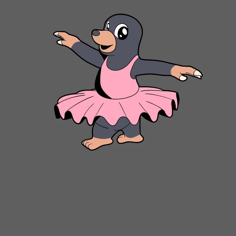 Comic Mole Dances Ballet - Ballerine
