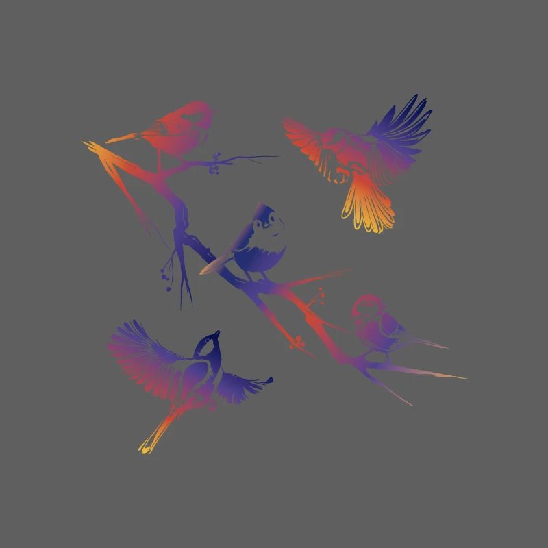 Oiseaux sur une branche