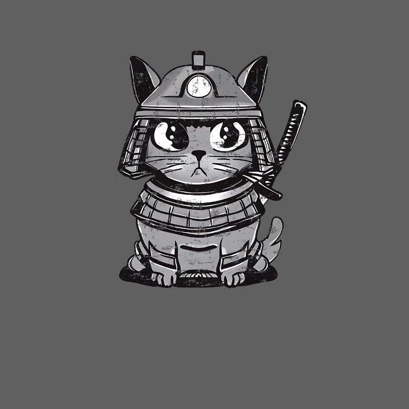 Cat Cat Samurai Japon Katana Épée