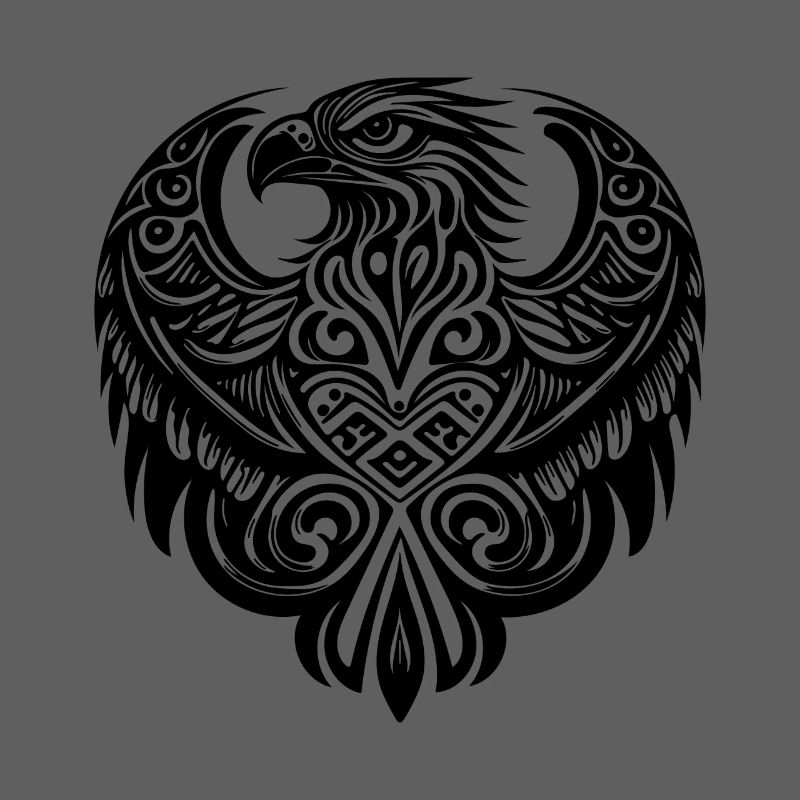 Logo Eagle Head dans le style Tattoo Cartoon