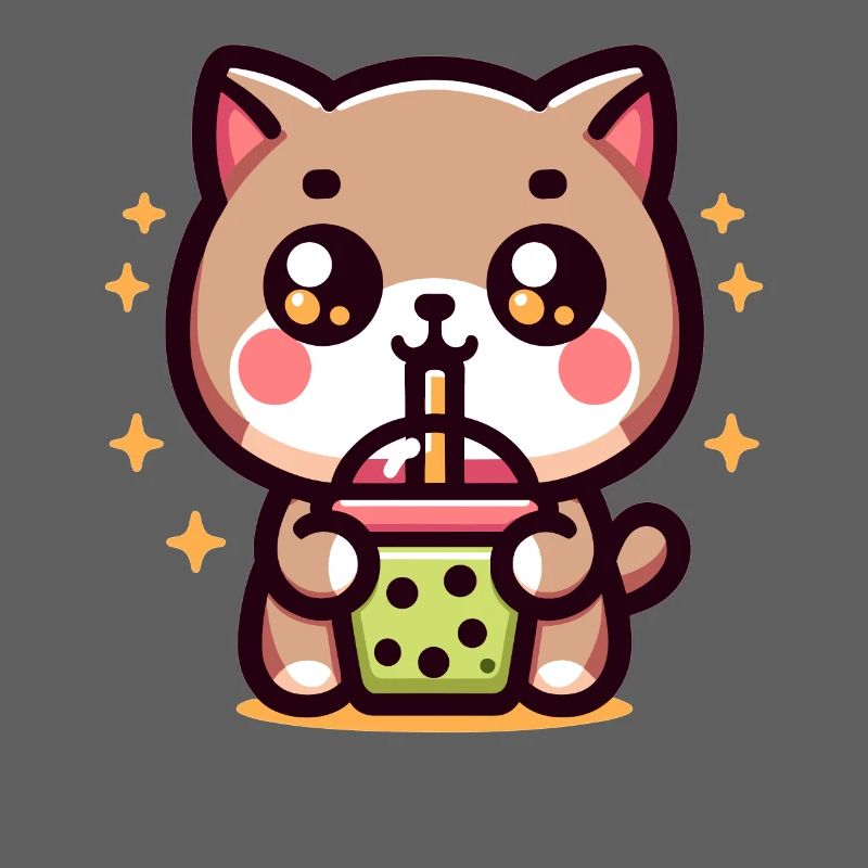 Chat Bubble Tea Boba Kawaii
