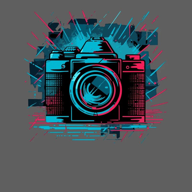 Farbenfrohe Kamera mit Splash Effekt