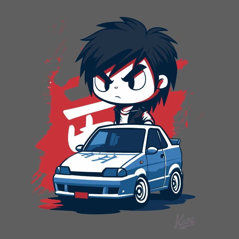 Chibi JDM Road Racer Boy