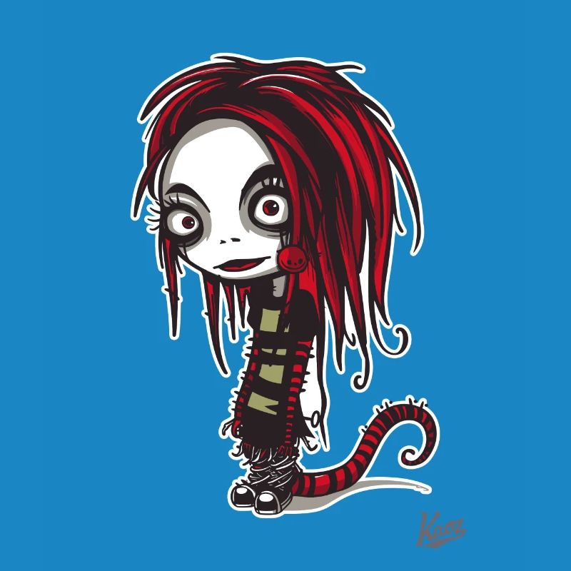 Emo Punk Wurm Mädchen Horror