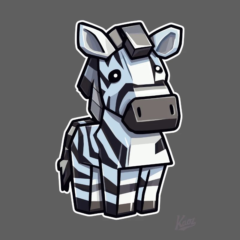 Pixel Gamer Zebra