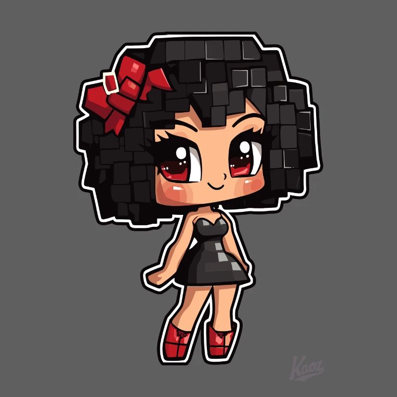 Pixel Chibi: Cute Burlesque Babe