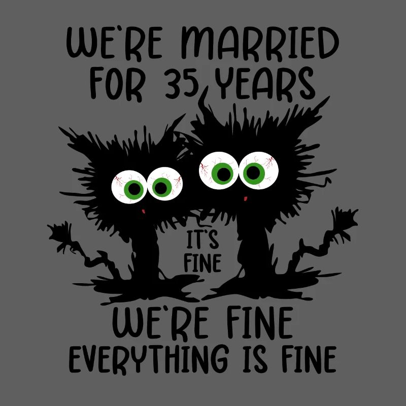 35 Years Married Canvas Wedding Gift