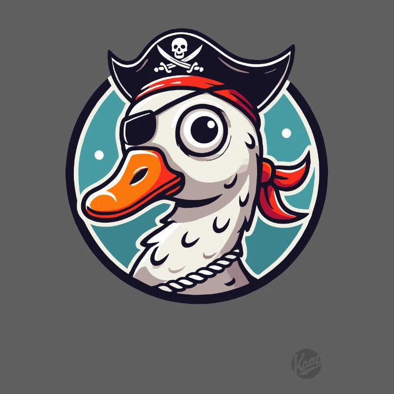 Oie pirate avec cache-œil