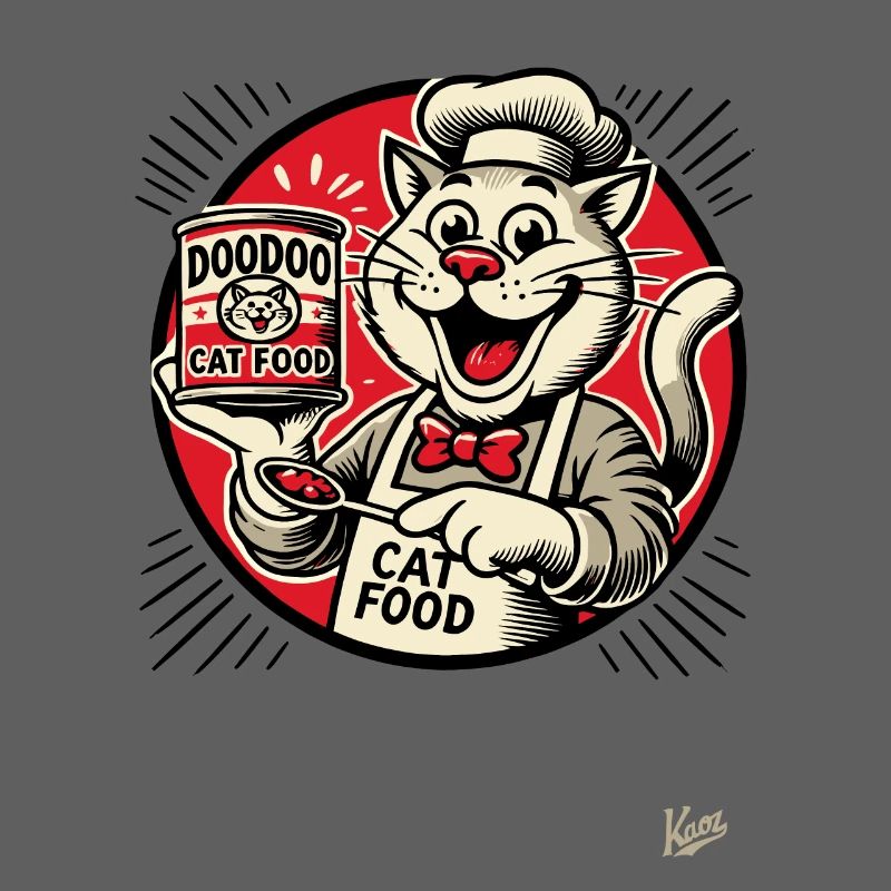 lecker DooDoo Katzenfutter mit Koch-Katze