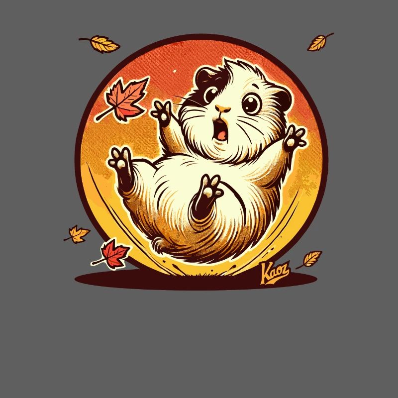 Hamster mit Herbst-Blättern