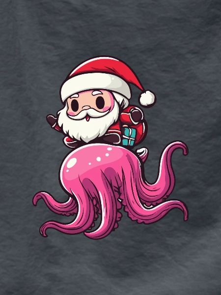 Jellyfish Santa Claus Cartoon