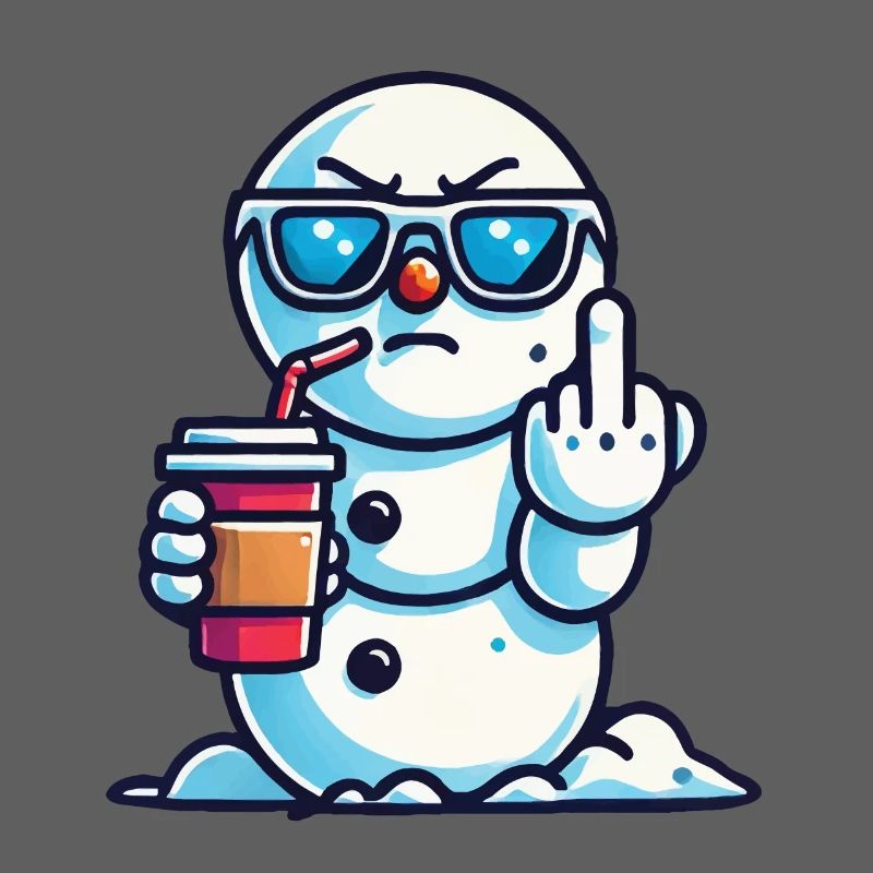 Cool snowman with statement